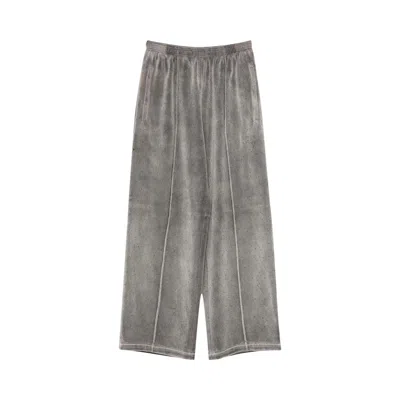 Pre-owned Alexander Wang Allover Hotfix Mid Rise Relaxed Pant 'titanium' | Grey | Women's Size Xs In Gray