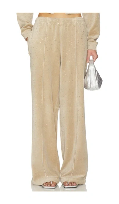 Alexander Wang Allover Hotfix Relaxed Pant In Neutral