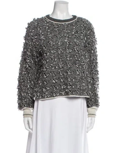 Pre-owned Alexander Wang Alpaca Crew Neck Sweater In Gray