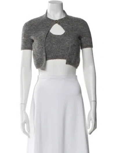 Pre-owned Alexander Wang Alpaca Crew Neck Sweater In Gray