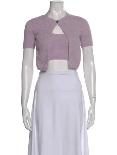 Pre-owned Alexander Wang Alpaca Crew Neck Sweater In Purple