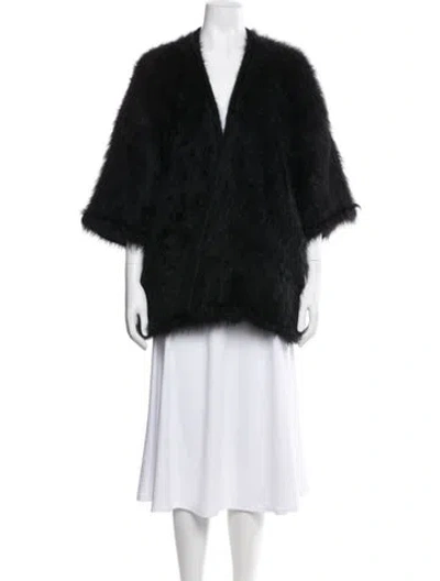Pre-owned Alexander Wang Angora Jacket In Black
