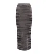 Alexander Wang Animal Print Maxi Skirt In Grey