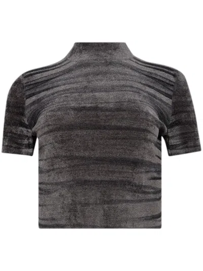 Alexander Wang Animal-print Short-sleeved T-shirt In Grey