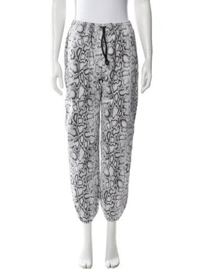 Pre-owned Alexander Wang Animal Print Skinny Leg Pants In Gray