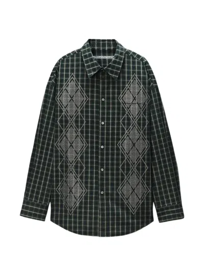 ALEXANDER WANG ARGYLE OVERSIZED SHIRT