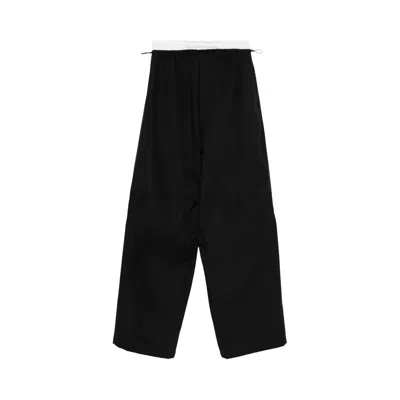 Pre-owned Alexander Wang Articulated Knee Mid-rise Logo Elastic Pants 'black' | Women's Size Xs