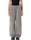 Alexander Wang Elastic Waistband Side Pockets Trousers In Gray