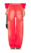 Alexander Wang Articulated Leg Sweatpant In Red