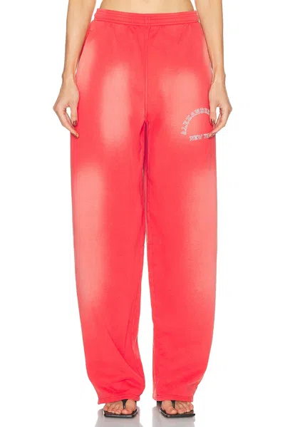 Alexander Wang Articulated Leg Sweatpant In Red