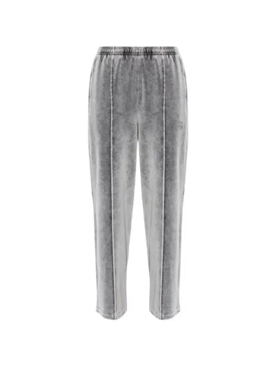 Alexander Wang Articulated-leg Track Pants In Gray