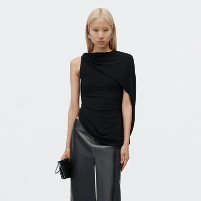 Alexander Wang Asymmetrical Draped Top In Multi