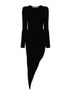 Alexander Wang Black Asymmetric Long-sleeve Bodycon Maxi Dress In Black