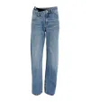Alexander Wang Asymmetrical Waistband Straight Leg In Blue