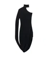 Alexander Wang Asymmetric Midi Dress In Black