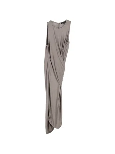 Pre-owned Alexander Wang Asymmetric Midi Dress In Green
