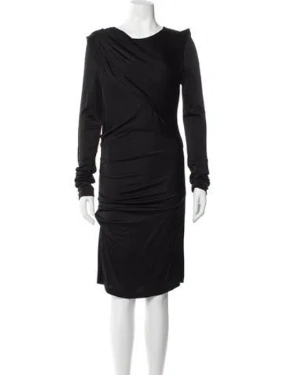 Pre-owned Alexander Wang Asymmetrical Knee-length Dress In Black