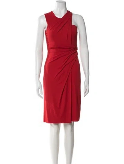 Pre-owned Alexander Wang Asymmetrical Knee-length Dress In Red