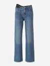 Alexander Wang Asymmetrical Lace Jeans In Blue