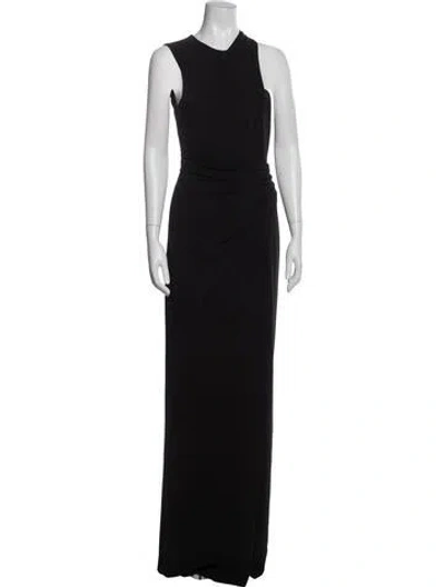Pre-owned Alexander Wang Asymmetrical Long Dress In Black