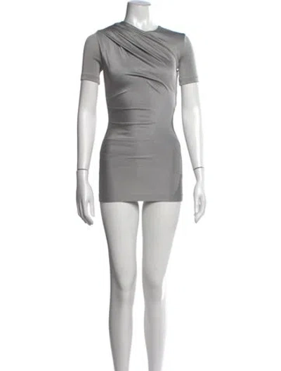 Pre-owned Alexander Wang Asymmetrical Mini Dress In Black