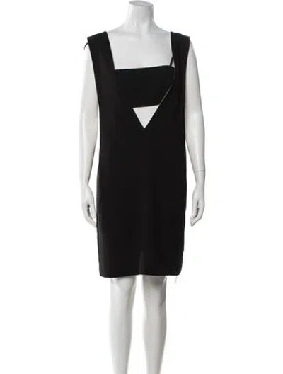 Pre-owned Alexander Wang Asymmetrical Mini Dress In Black