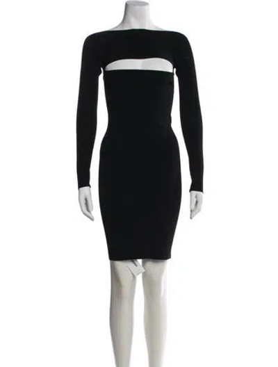Pre-owned Alexander Wang Asymmetrical Mini Dress In Black