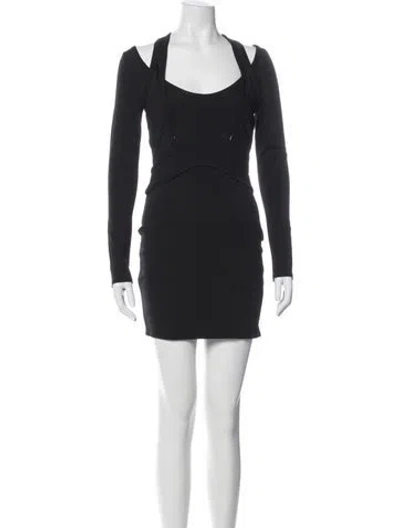 Pre-owned Alexander Wang Asymmetrical Mini Dress In Blue
