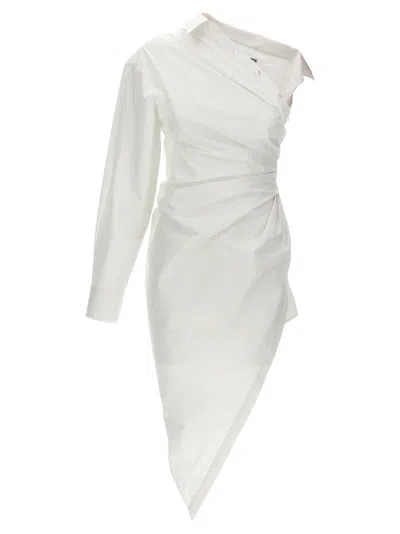 Alexander Wang White Asymmetrical Shirt Dress