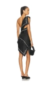 Alexander Wang One-shoulder Mini Dress In Black