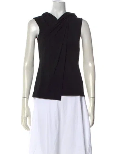 Pre-owned Alexander Wang Asymmetrical Sleeveless Top In Black