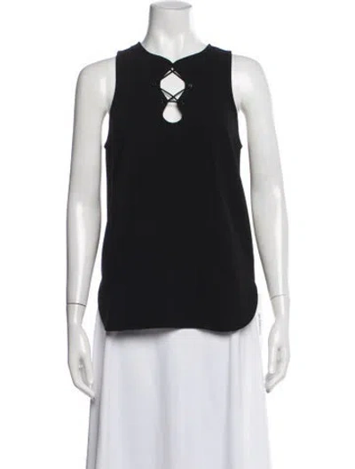 Pre-owned Alexander Wang Asymmetrical Sleeveless Top In Black