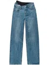 Alexander Wang Asymmetrical Bikini Layer Jeans In Blue