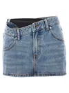 Alexander Wang Blue Pre-styled Denim Miniskirt In Blue