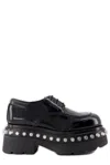 Alexander Wang Woman Lace-up Shoes Black Size 7 Leather In Nero