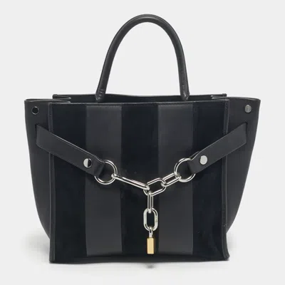 Alexander Wang Attica Black Leather And Suede Totes Bag