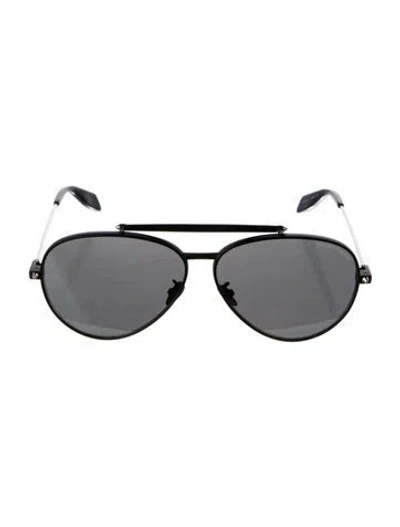 Pre-owned Alexander Wang Aviator Tinted Sunglasses In Black/grey