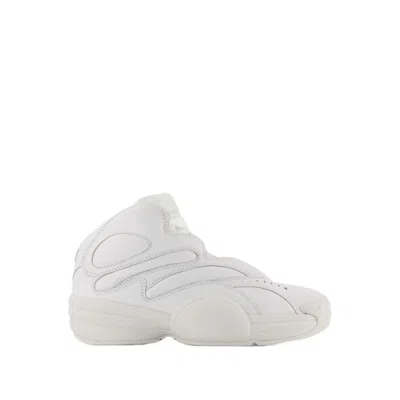 ALEXANDER WANG AW HOOP SNEAKERS - LEATHER - WHITE