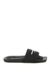 Alexander Wang Logo-print Flat Slides In Black