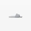 Alexander Wang Gray Aw Pool Slides In Alloy