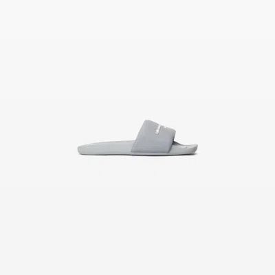 Alexander Wang Gray Aw Pool Slides In Grey