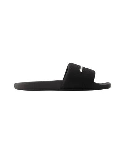 ALEXANDER WANG AW POOL SLIDES - ALEXANDER WANG - NYLON - BLACK