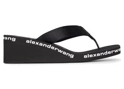 Pre-owned Alexander Wang Aw Wedge Flip Flop (women's) Sneakers In Black