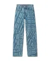 Alexander Wang Awny Logo-print Straight-leg Jeans In Blue