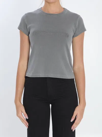 ALEXANDER WANG ALEXANDER WANG BABY TEE WITH HOTFIX GRAPHIC
