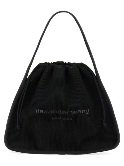 Alexander Wang Ryan Drawstring Small Shoulder Bag In Black