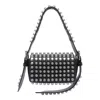 Alexander Wang Small Ricco Studded Leather Shoulder Bag In Black