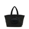 Alexander Wang Women Black Crochet Small Punch Handbag In Black