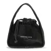 Alexander Wang Large Ryan Faded Rib Knit Hobo In Black