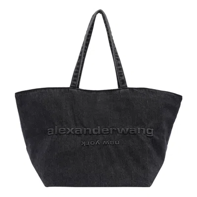 Alexander Wang Vintage Punch Double Handle Tote Bag In Grey